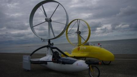 wind power electromobile - электромобиль и ветромобиль