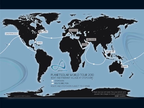 судна на солнечных батареях planetsolar worldmap