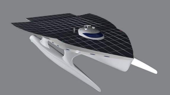 судно на солнечных батареях solar boat