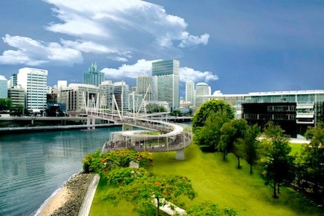 мост на солнечных батареях со светодиодами